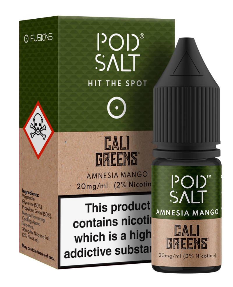 POD SALT AMNESIA MANGO 10ML NICOTINE SALT E-LIQUID FUSION