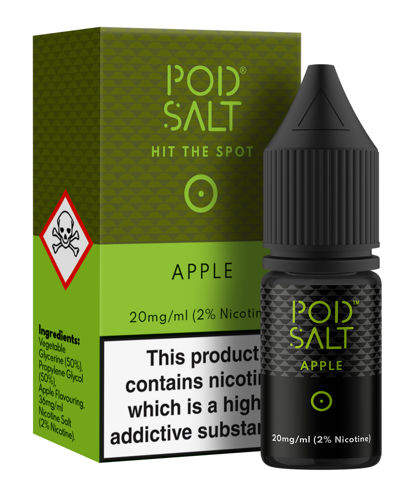 POD SALT APPLE 10ML NICOTINE SALT E-LIQUID