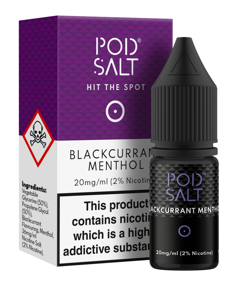 POD SALT BLACKCURRANT MENTHOL 10ML NICOTINE SALT E-LIQUID