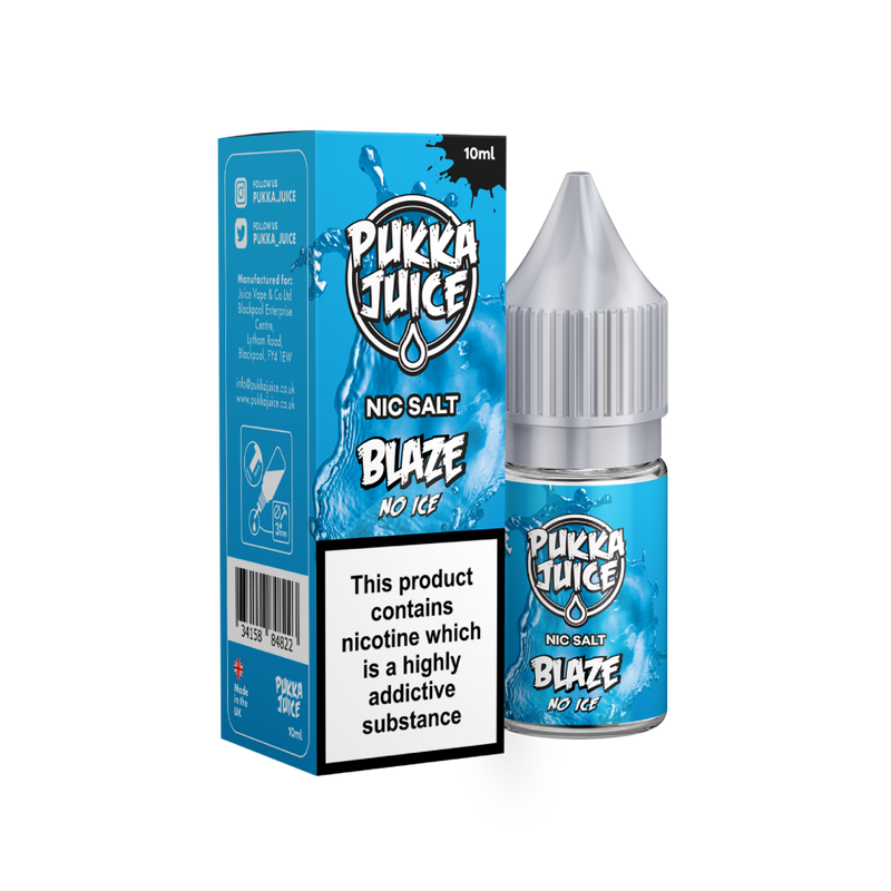 Blaze No Ice Nic Salt E-Liquid by Pukka Juice