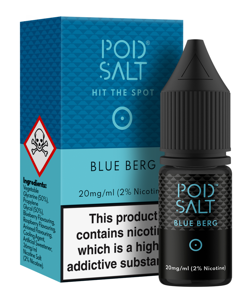 POD SALT BLUE BERG 10ML NICOTINE SALT E-LIQUID