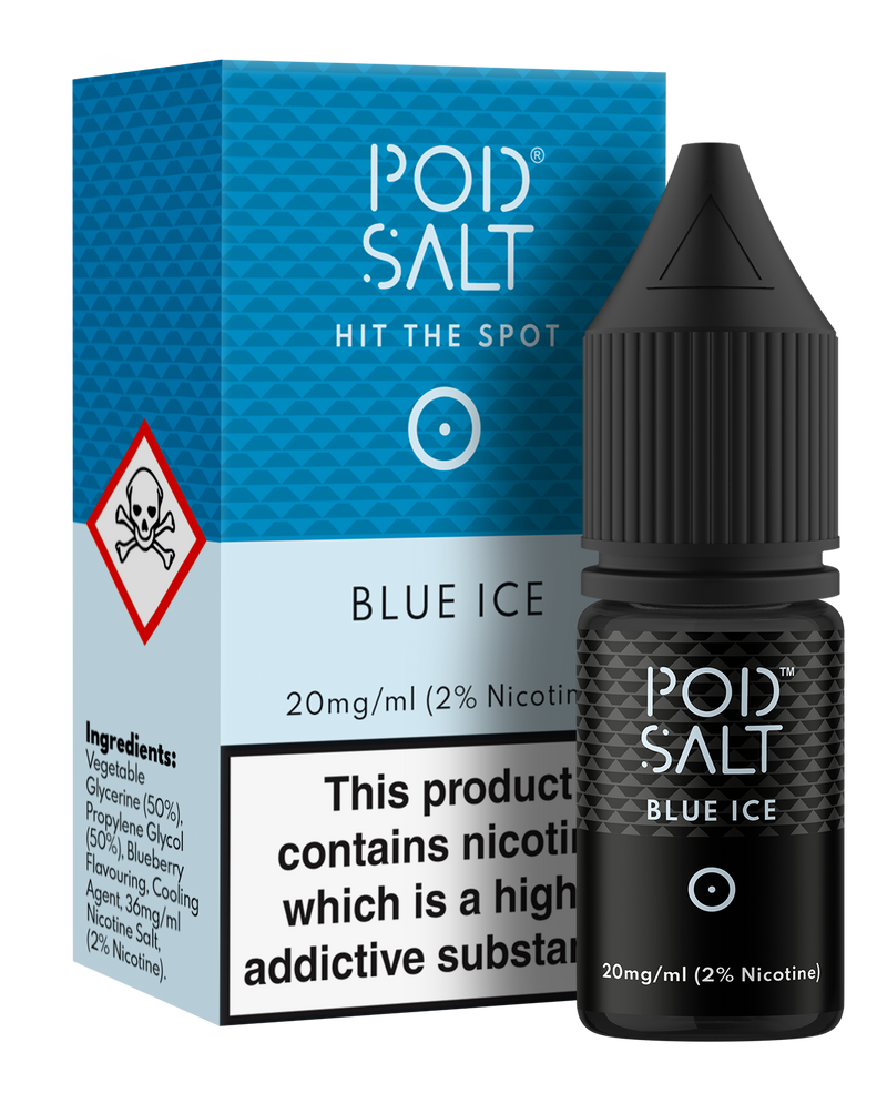 POD SALT BLUE ICE 10ML NICOTINE SALT E-LIQUID