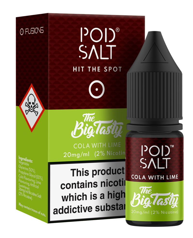 POD SALT COLA WITH LIME 10ML NICOTINE SALT E-LIQUID FUSION (EN) - 20MG/ML