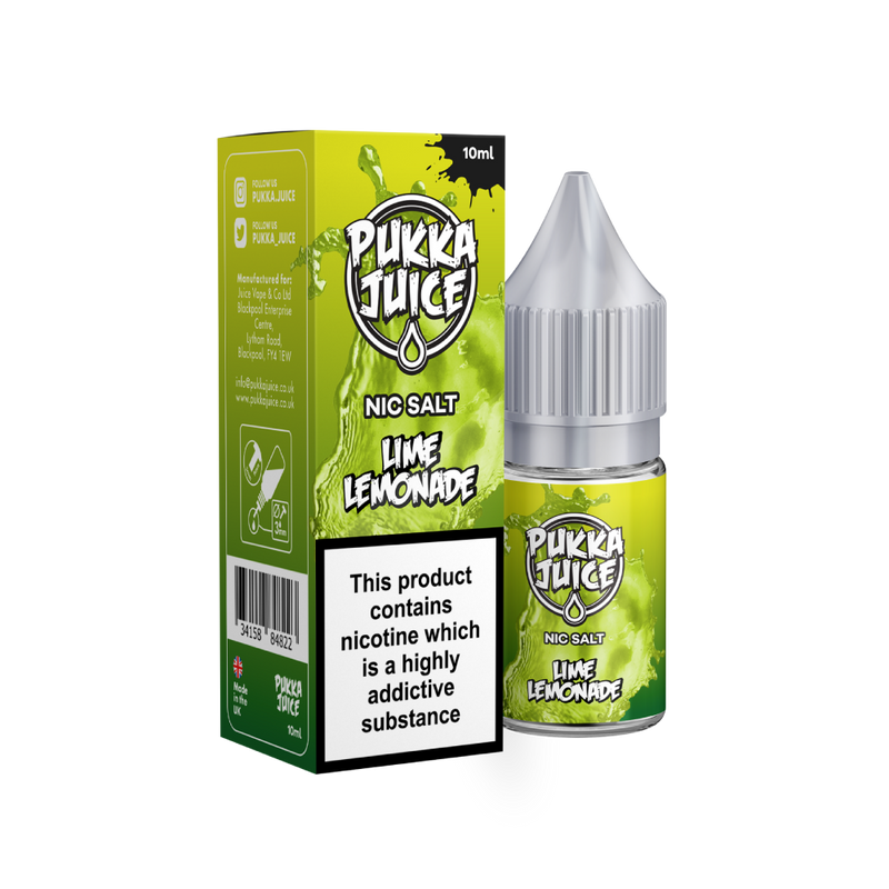 Lime Lemonade Nic Salt E-Liquid by Pukka Juice