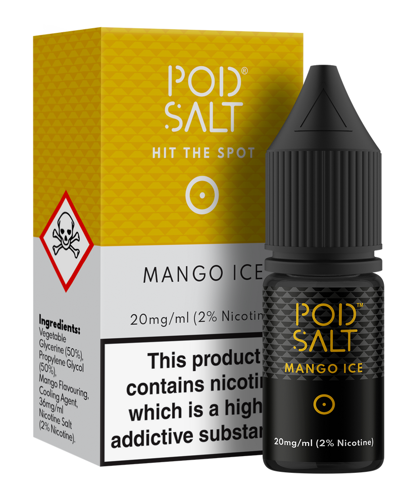 POD SALT MANGO ICE 10ML NICOTINE SALT E-LIQUID