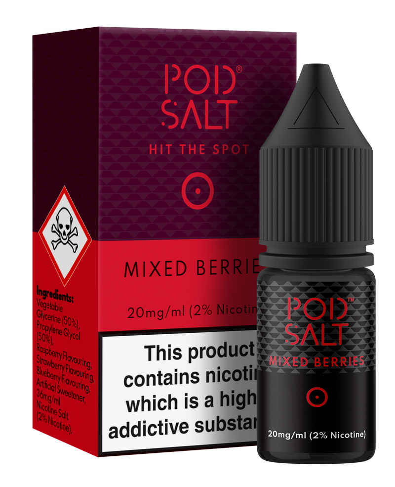 POD SALT MIXED BERRIES 10ML NICOTINE SALT E-LIQUID