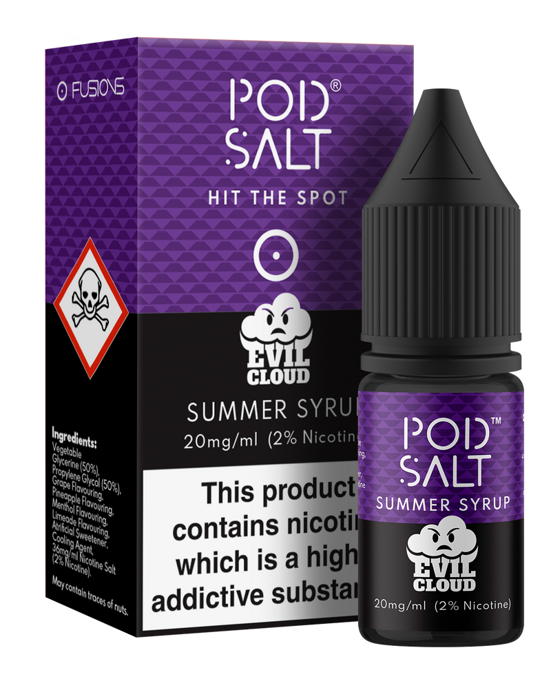 POD SALT SUMMER SYRUP 10ML NICOTINE SALT E-LIQUID FUSION