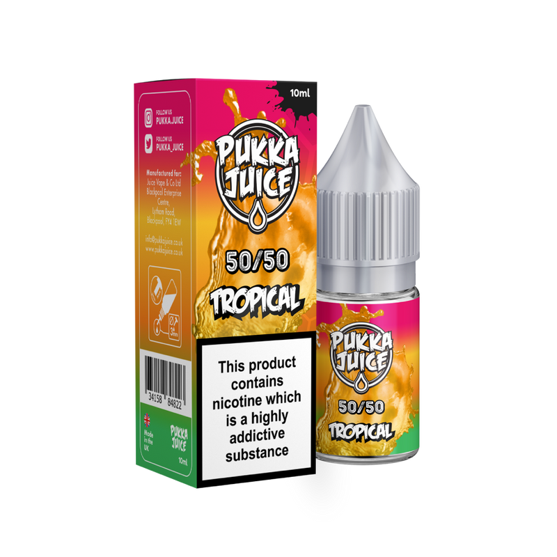 TROPICAL E-LIQUID BY PUKKA JUICE 50/50