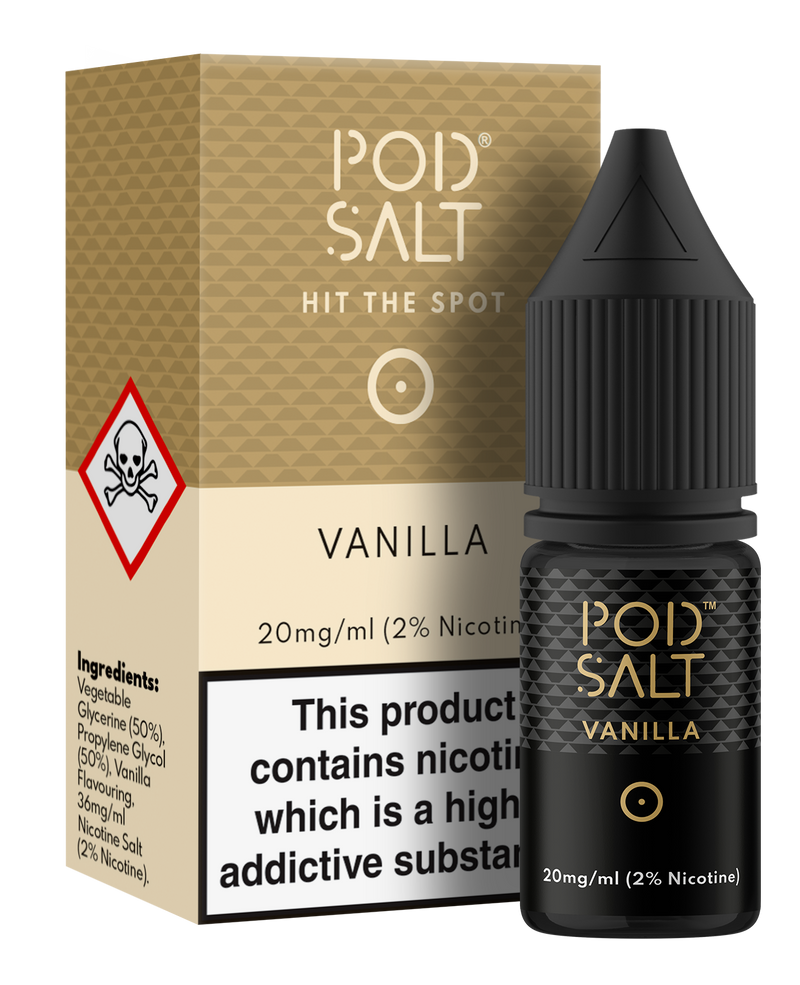 POD SALT VANILLA 10ML NICOTINE SALT E-LIQUID